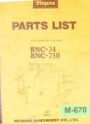 Miyano BNC-34, BNC75II Turning Center Parts Manual-BNC-34-BNC75II-01